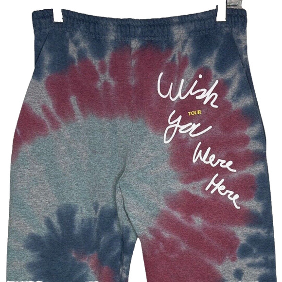Astroworld Sweatpants Men Small Gray Blue Tie Dye Jogger Wish You Were Here Tour - Picture 3 of 7